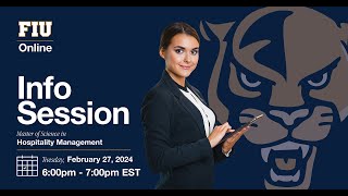 Online MS in Hospitality Management  Info Session for Prospective Students Starting May 2024 [upl. by Mccully]