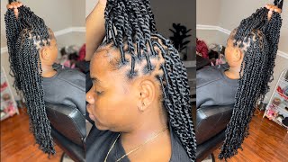 Long Passion Twists Tutorial With Base Wrapped [upl. by Aicilic]