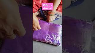 trending saree music meshoo meeshohaul onlineshopping [upl. by Ahsienat245]