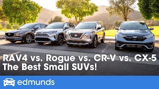 Toyota RAV4 vs Nissan Rogue vs Honda CRV vs Mazda CX5 Best SUV for 2021 Comparison Test [upl. by Blackington]