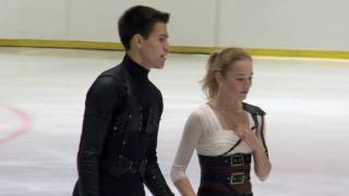 2016 ISU Junior Grand Prix  Tallinn  Pairs Short Program  Alina USTIMKINA  Nikita VOLODIN RUS [upl. by Anerres]