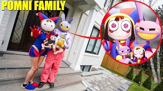 I CAUGHT POMNIS FAMILY IN REAL LIFE DIGITAL CIRCUS FAMILY MOVIE [upl. by Atilegna]