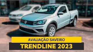 NOVA VW SAVEIRO TRENDLINE CS 2023  O QUE MUDA [upl. by Cresida394]