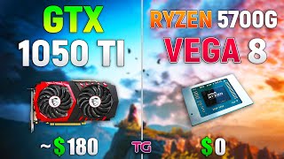 GTX 1050 Ti vs Ryzen 7 5700G VEGA 8  Test in 8 Games l 1080p [upl. by Alcot]