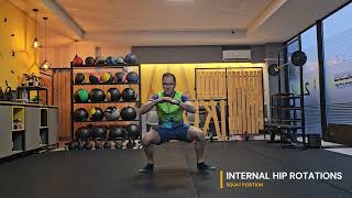 Internal Hip Rotations Squat position [upl. by Morell]