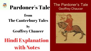 Pardoners Tale from the Canterbury Tales Hindi explanation with Notes [upl. by Culhert]