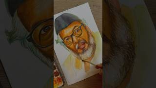 Natsamrat nana Patekar painting watercolour shortvideo watercolorpainting shortsfeed painting [upl. by Carlton346]