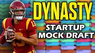 2024 Dynasty Fantasy Football Superflex Startup Mock Draft [upl. by Safoelc]