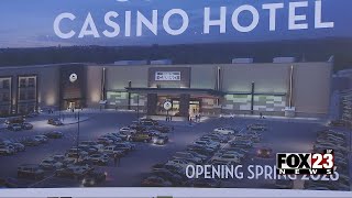 Video Construction begins on new Coweta Casino Hotel [upl. by Dnomso639]