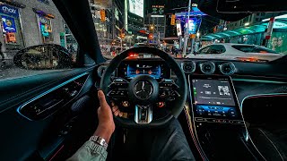 LATE NIGHT 2024 AMG C43 POV DRIVE IN TORONTO [upl. by Nevi]