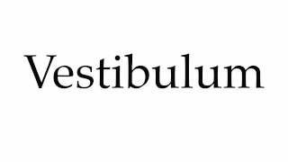 How to Pronounce Vestibulum [upl. by Buddy770]