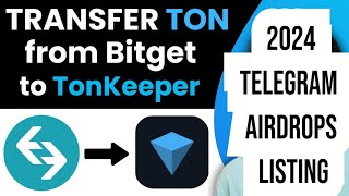 How to transfer Ton coin from Bitget to TonKeeper  Bitget to TonKeeper transfer [upl. by Nnylyt]