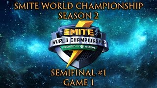 Smite World Championship 2016 Day 3  Semifinal 1 Game 1 of 5 [upl. by Trill701]