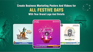 How to use Festival Poster Maker Android App  पोस्टर मेकर से पोस्टर कैसे बनाएंFestival Video Maker [upl. by Bank575]