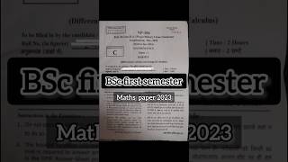 Bsc first semester maths exam 2023 objective questionsbscbscmathsmathspaperStudyExplorer15 [upl. by Yand]