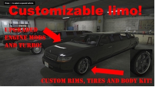 Gta 5  How to upgrade amp customize a limo WITHOUT MODS [upl. by Iniffit]