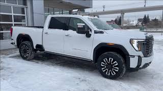 White 2024 GMC Sierra 3500HD Denali Ultimate Review Calgary AB  Wolfe Calgary  T4323336 [upl. by Nohsreg]