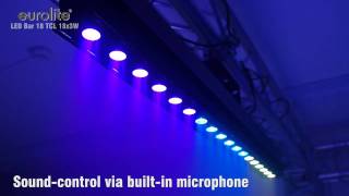 EUROLITE LED BAR18 TCL 18x3W [upl. by Knowling316]