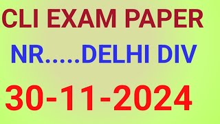 CLI exam paper Delhi div30112024 with explain locomotive railaway [upl. by Eirrehc367]