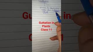 Guttation in Plants class 11 biology shorts [upl. by Nomihs727]