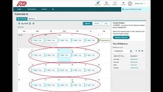 Viewing Your Calendar on ADP Workforce Now [upl. by Remos]