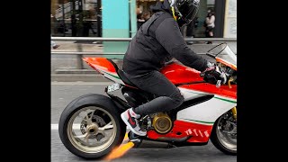 DUCATI Panigale R 1199 Superleggera coloring Akrapovic titanium racing exhaust soundafter fire🔥 [upl. by Attelrahc]