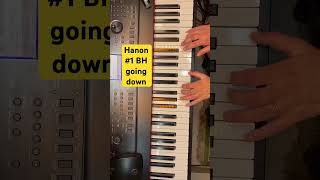 Hanon 1 BH 1 octave down piano technique pianolessons warmup intermediate [upl. by Louisette]