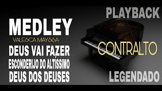 Playback  Deus Vai Fazer Esconderijo Do Altíssimo  Deus Dos Deuses Valesca Mayssa Medley ComLetra [upl. by Halsy854]