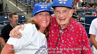 Myerstown 250th Anniversary Night at the Reading Fightin Phils [upl. by Olleina]