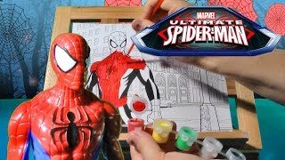 ULTIMATE SPIDER MAN SURPRISE BACKPACK Spiderman Speed Painting Tutorial Coloring Avengers Marvel [upl. by Omrelliug371]