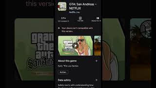 GTA SAN NETFLIX NEW UPDATE NOT COMPATIBLE FACING ISSUE shortsfeed gtagtasanandreasnetflix [upl. by Nimsaj351]