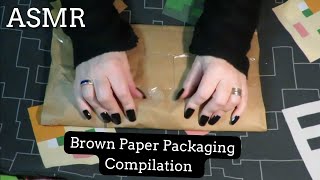 ASMR Brown Paper Packaging Sounds Compilation [upl. by Larianna]