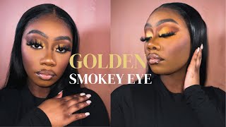 Golden Smokey Eye Makeup Tutorial [upl. by Salvucci]