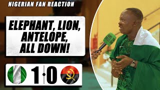 NIGERIA 10 ANGOLA  Henry  NIGERIAN FAN REACTION  AFCON 2023 HIGHLIGHTS [upl. by Naujal]