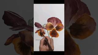 🎨 painting pansies watercolor [upl. by Richer]