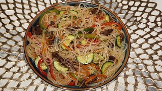 САЛАТ ФУНЧОЗА С ОВОЩАМИ И МЯСАМSalat funchoza tayyorlash [upl. by Auqenet]