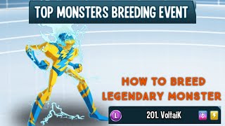 Monster Legends  How To Breed Legendary VoltaiK In New Breeding Event [upl. by Tichonn]