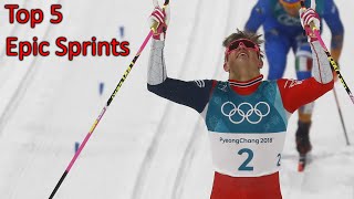 Top 5 Most Epic Sprint Finishes In Cross Country Skiing [upl. by Shaya]