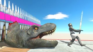 Dodge Rotating Spikes and Rolling Downwards  Animal Revolt Battle Simulator [upl. by Kcyrred]