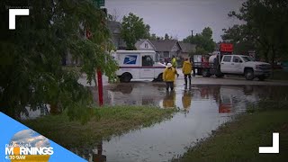 Water covered roads poured into Greeley buildings during heavy rains [upl. by Coucher]