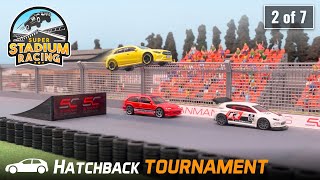 Hatchback Tournament 2 of 7 That Was A HUGE JUMP Man diecastracing [upl. by Sinnaiy]