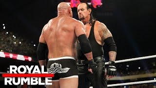 The Undertaker eliminates Goldberg in the Royal Rumble Match Royal Rumble 2017 [upl. by Ranip408]