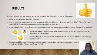 Student Perceptions of Emoticon Usage in Assignment Feedback amp Online Environments Sophia Vanttinen [upl. by Katlin516]