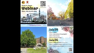 Study in Japan Webinar 2 Tohoku University and The University of Tokyo [upl. by Eissac]