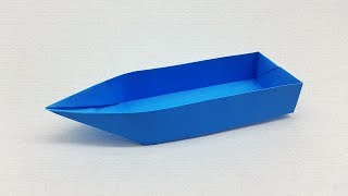 How to Make a Paper Boat Canoe for Kids that Floats  Origami Boat Tutorial [upl. by Negrom]