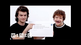 Stranger Things Cast Answer the Webs Most Searched Questions WIRED  HH review [upl. by Atat]