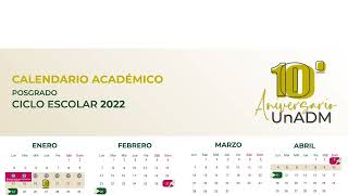 Calendarios académicos UnADM 2022 [upl. by Grantland]