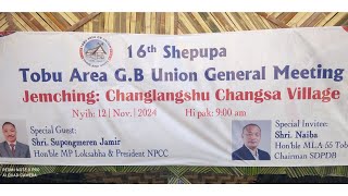 16th Tobu Area GB Union Meeting Shri Supongmeren Jamir powderfull of Speech cfcvlogs [upl. by Tillo]