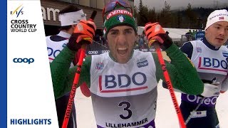 Highlights  Pellegrino earns win in Norway  Lillehammer  Mens Sprint  FIS Cross Country [upl. by Bevan]