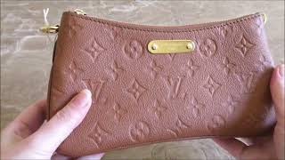 LIV POCHETTE Cognac Louis Vuitton vs Eva Clutch  Pochette Accesories  What fits  Mods [upl. by Lelia]